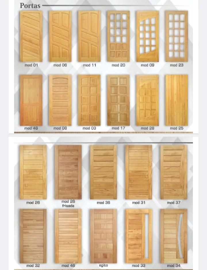 Modelos de portas de madeira